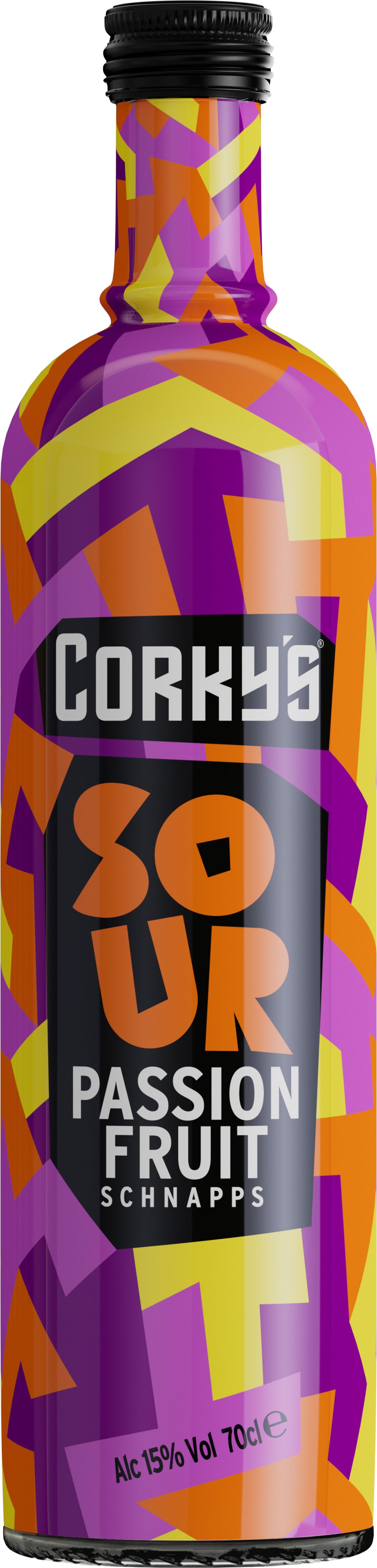 Corky s Sour Passion Fruit Schnapps 70cl Distillers Direct corky-s-sour-passion-fruit-schnapps-70cl-distillers-direct