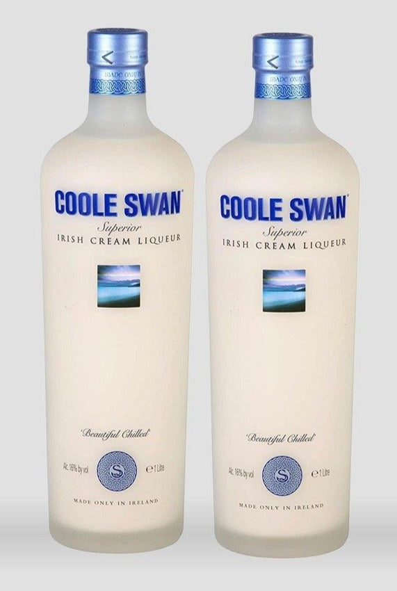 2 x Coole Swan Irish Cream Liqueur 1L + Free Coole Swan Hot Chocolate Set