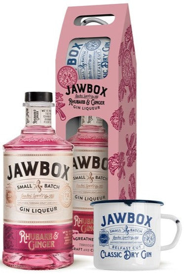 Jawbox Rhubarb & Ginger Gin Liqueur with Mug Gift Pack 70cl