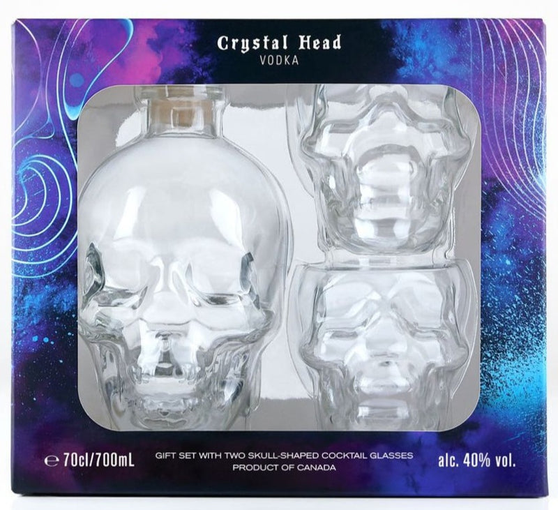 Crystal Head Vodka Gift Pack with 2 Crystal Head Glasses