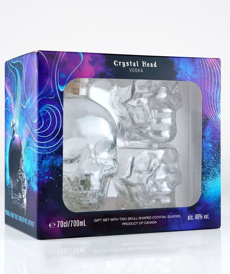 Crystal Head Vodka Gift Pack with 2 Crystal Head Glasses