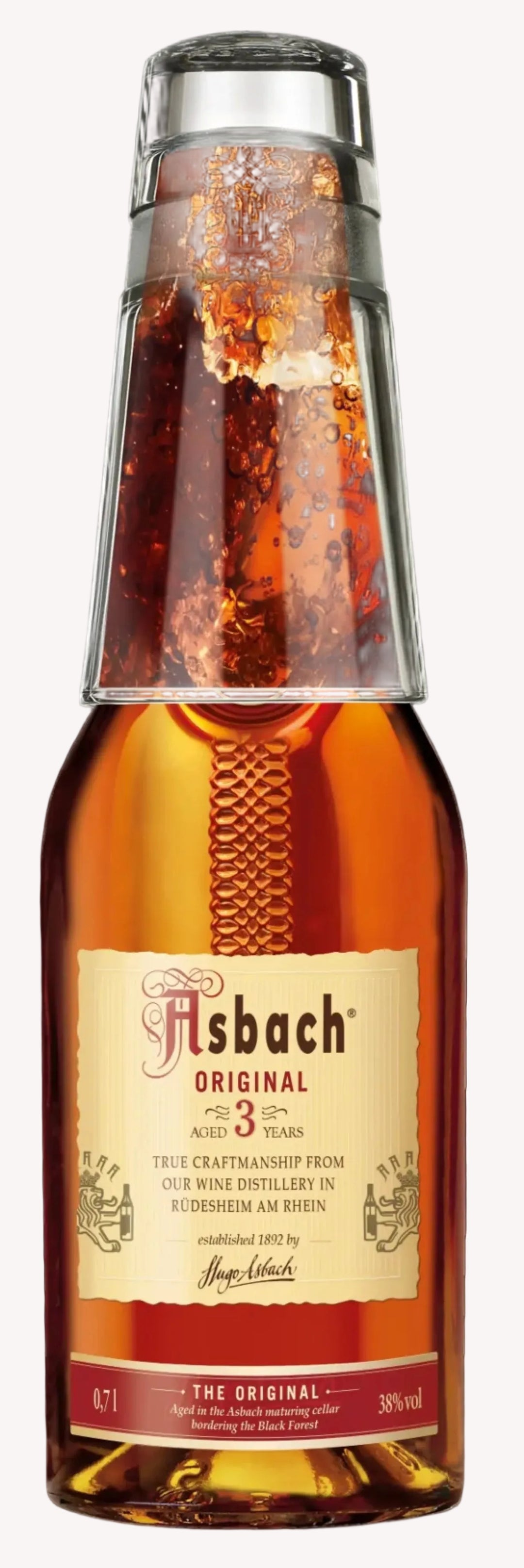 Asbach Brandy 70cl + Free Branded Glass