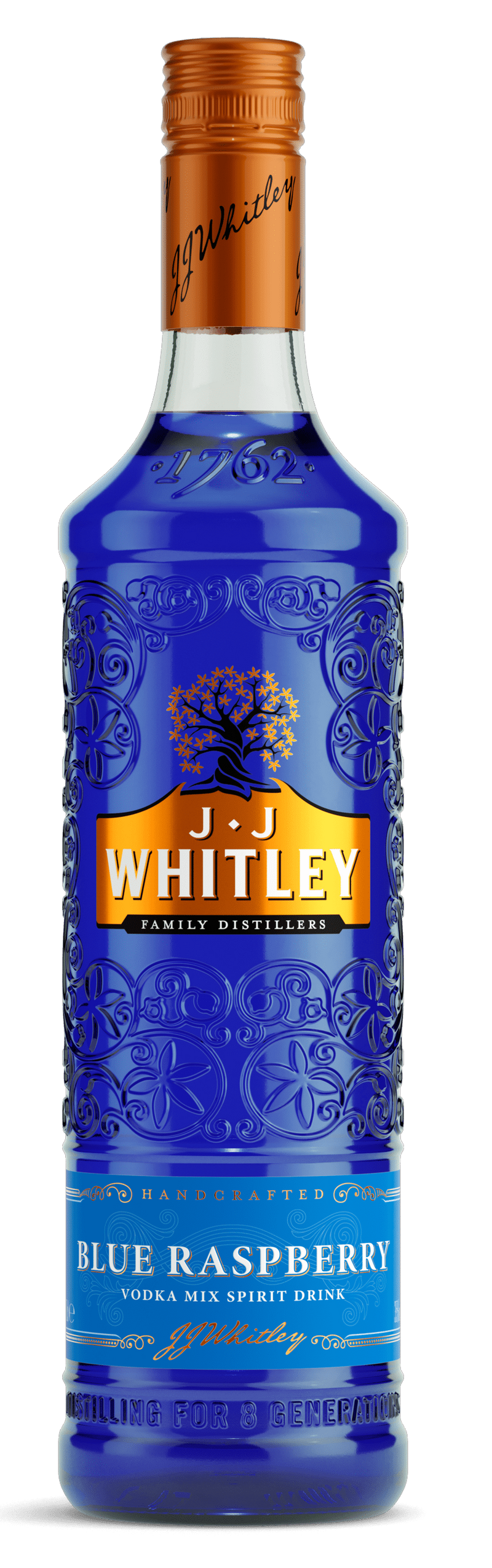 J.J. Whitley Blue Raspberry Vodka 70cl
