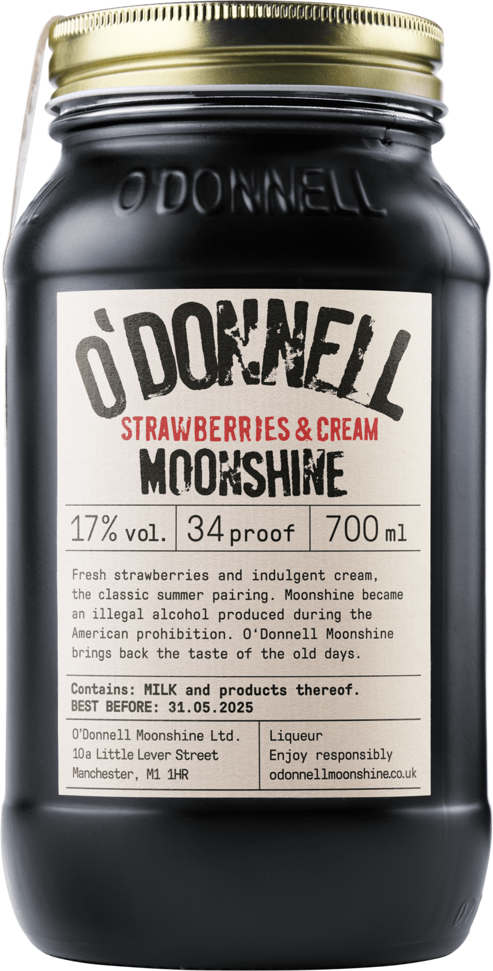 O'Donnell Moonshine Strawberry & Cream Liqueur 70cl