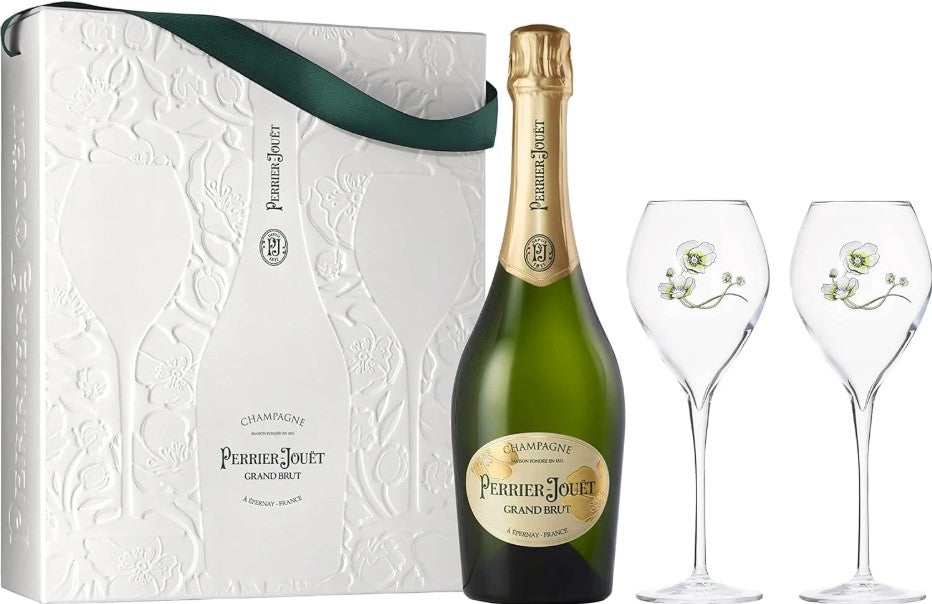 Perrier Jouet Grand Brut Champagne Gift Set 75cl
