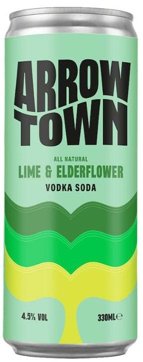 Arrowtown Lime & Elderflower Vodka Soda 12x330ml