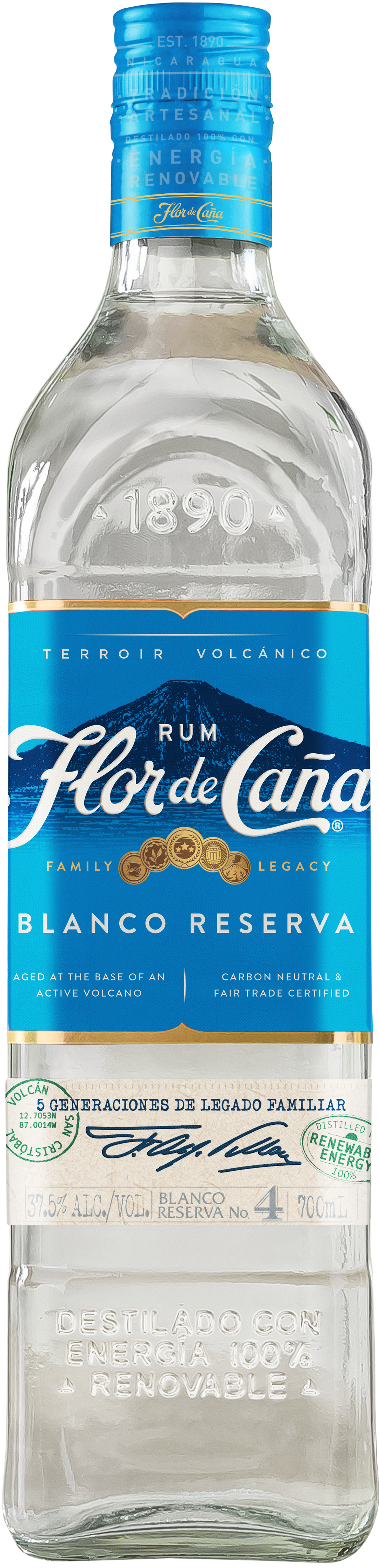 Flor De Cana 4yr White Rum 70cl