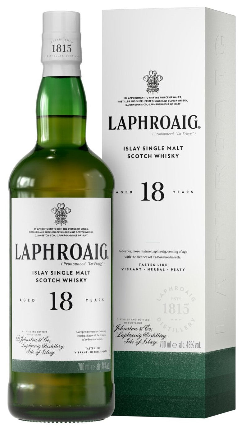 Laphroaig 18 Year Old Single Malt Whisky 70cl – Distillers Direct