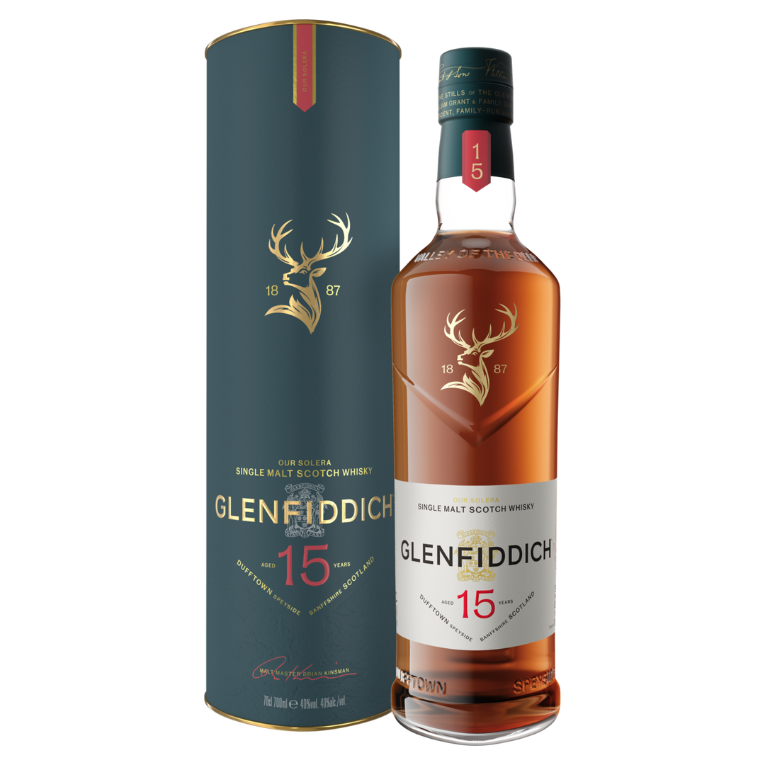 Glenfiddich 15 Year Old Malt Whisky 70cl + Free Glenfiddich Laptop Bag