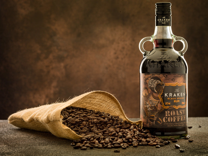 Kraken Black Spiced Roast Coffee Rum 70cl + Free Kraken Coffee Stencil