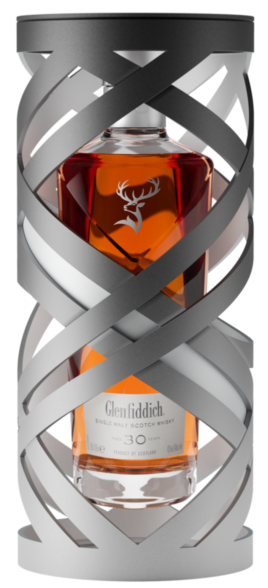 Glenfiddich 30 Year Old Suspended Time Whisky 70cl + Free Leather Travel bag