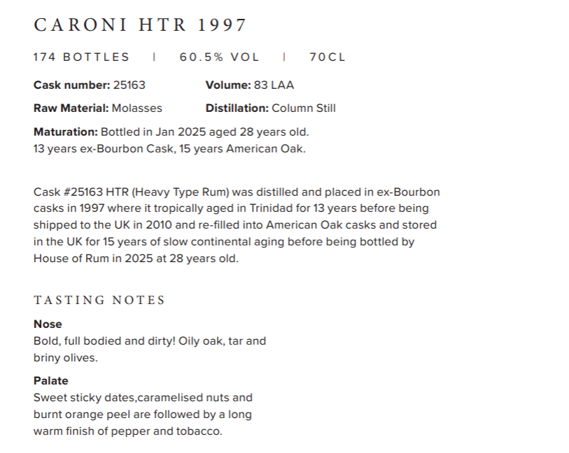 House of Rum Caroni Collection 3x70cl