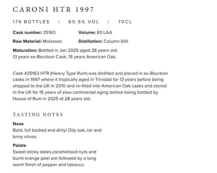 House of Rum Caroni Collection 3x70cl