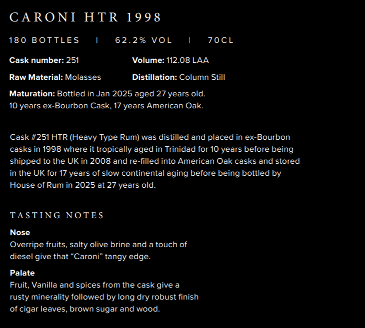 House of Rum Caroni Collection 3x70cl