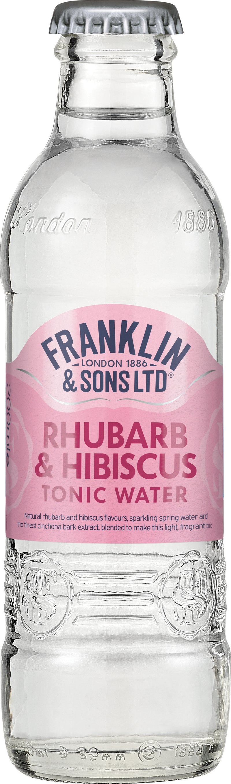 Franklin & Sons Rhubarb and Hibiscus Tonic 4x200ml