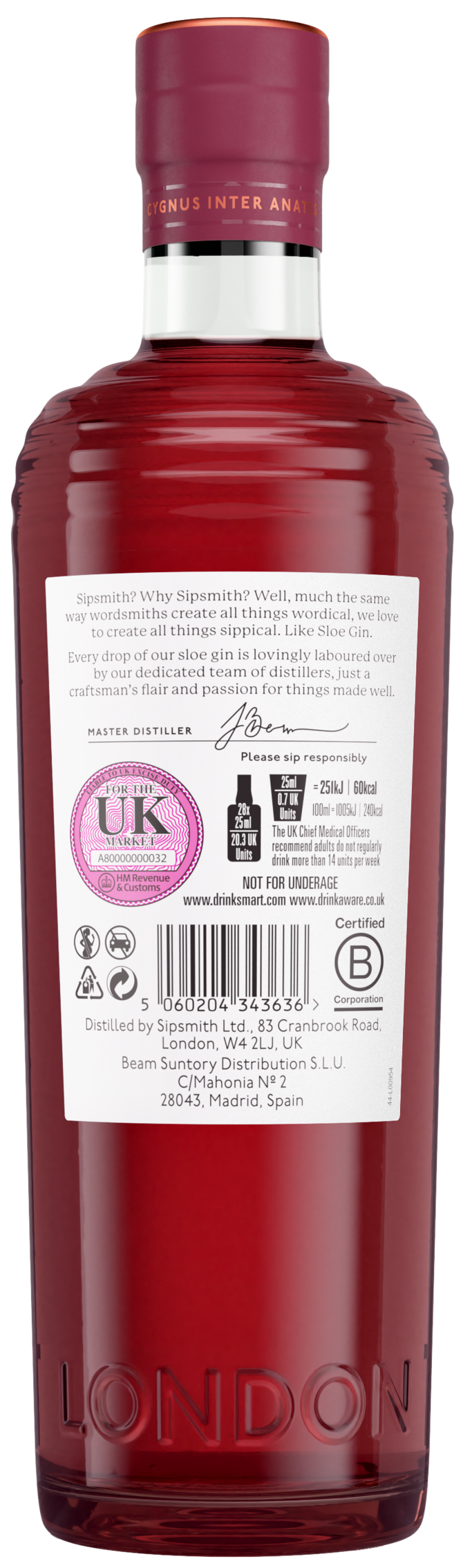 Sipsmith Sloe Gin 70cl