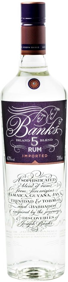 Banks 5 Island Blend White Rum 70cl
