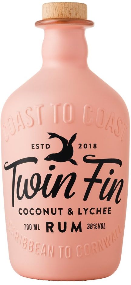 Twin Fin Coconut & Lychee Rum 70cl + Free Twin Fin Tankard