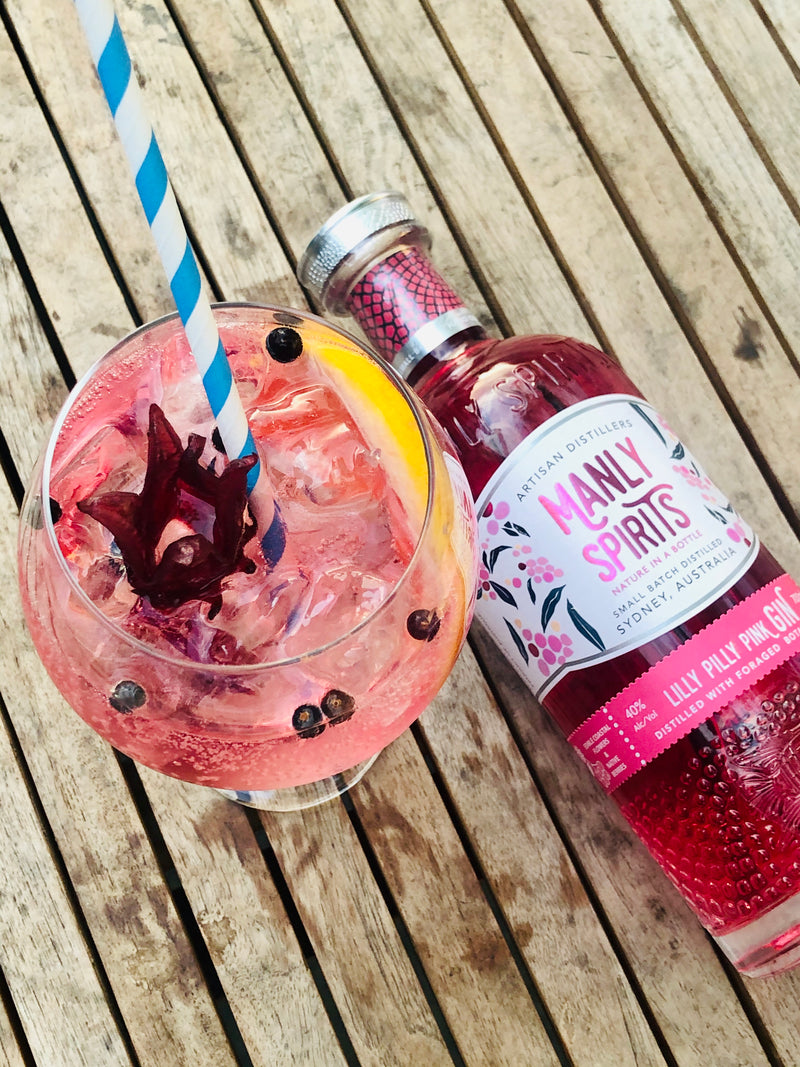 Manly Spirits Co. Lilly Pilly Pink Gin 70cl + Free Straws!