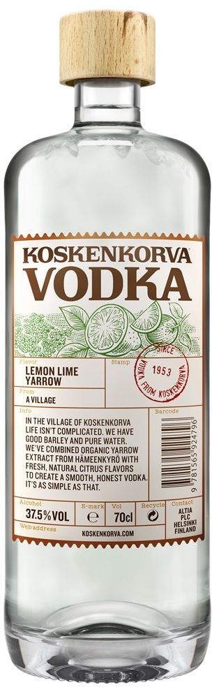 Koskenkorva Lemon Lime Yarrow Vodka 70cl