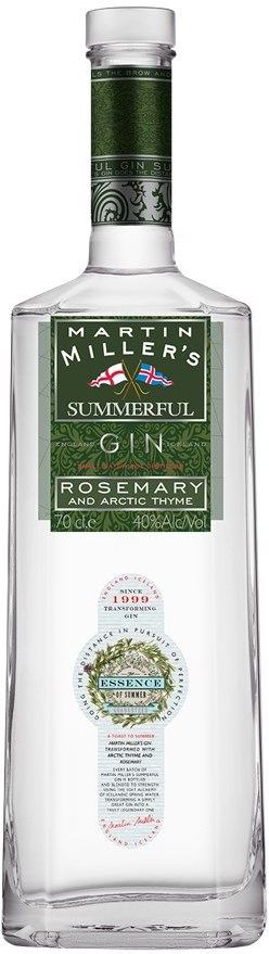 Martin Millers Summerful Gin 70cl + 2 Free Martin Millers Glasses