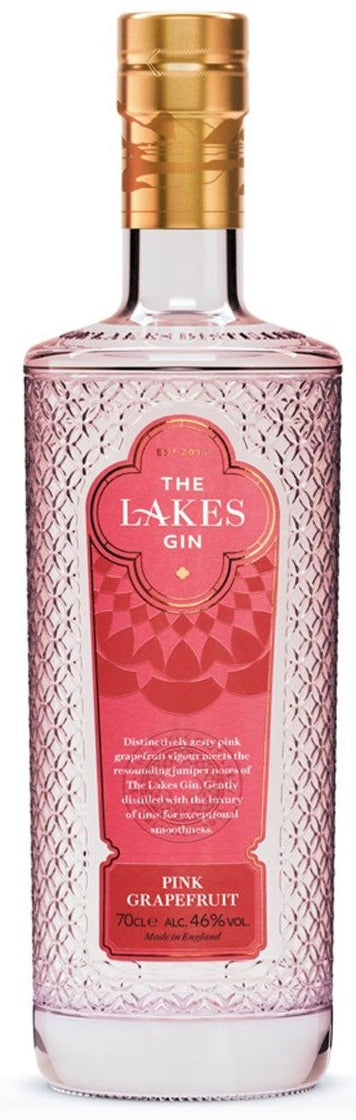 The Lakes Pink Grapefruit Gin 70cl + Free Glass!