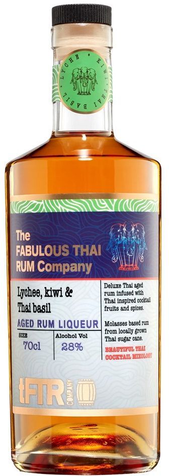 The Fabulous Thai Rum Company: Lychee, Kiwi & Thai Basil Rum Liqueur 70cl