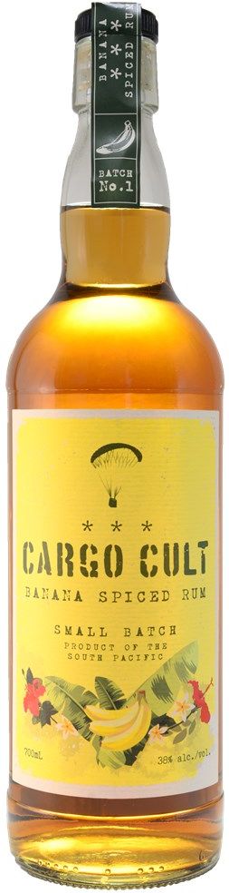 Cargo Cult Banana Spiced Rum 70cl + 2 Free Cargo Cult Tin Mugs