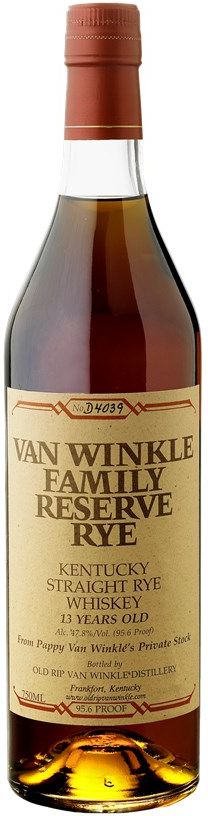 Van Winkle Family Reserve 13 Year Old Rye Whisky 75cl